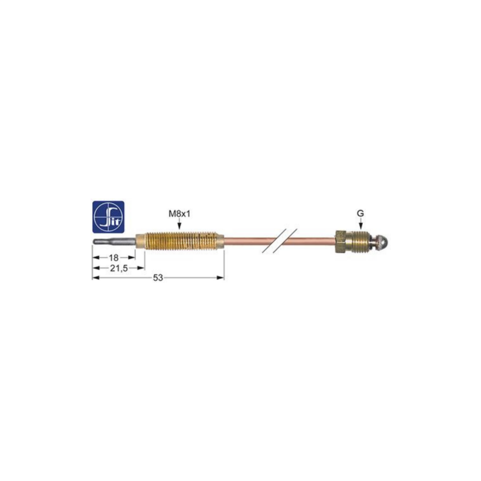 TERMOCOUPLE M8 60 CM SOMUNLU
